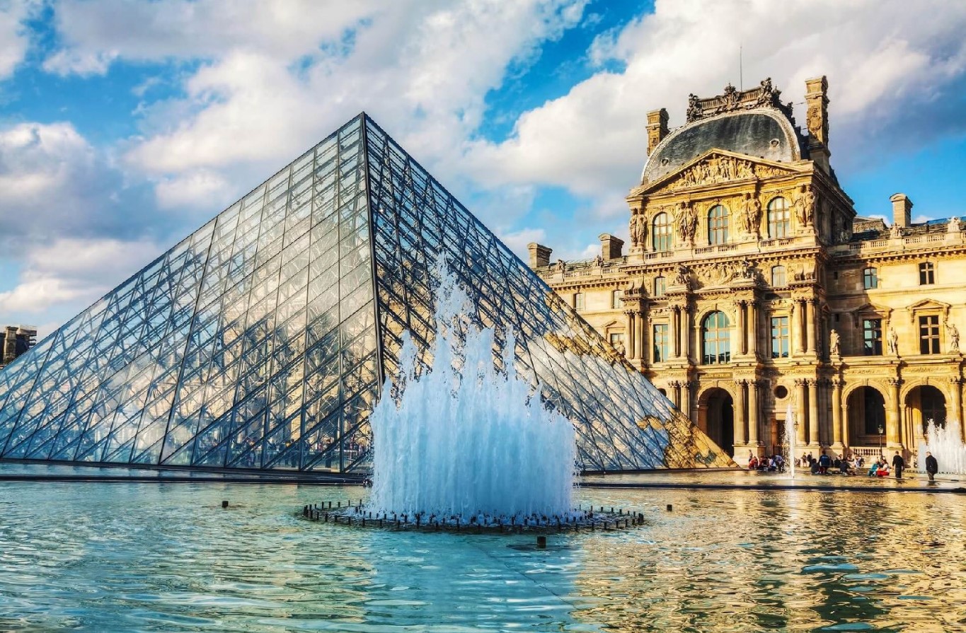louvre fountain louvre fountain