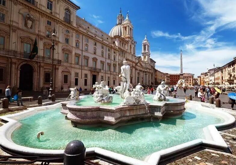 The piazza Navona The piazza Navona
