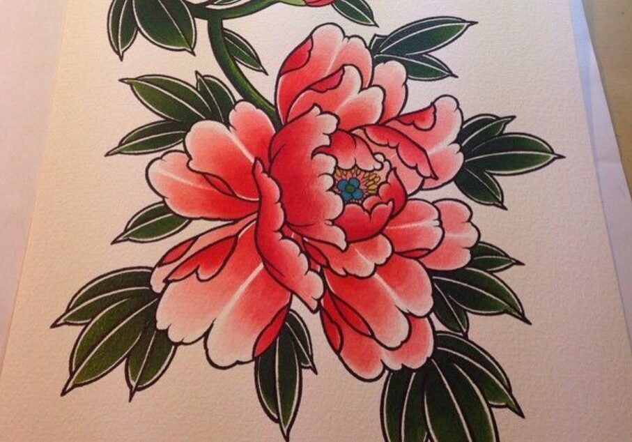 peony tattoo
