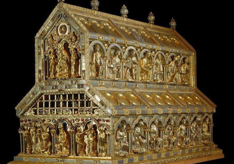 shrine of the threek ings at Cologne Cathedral by Nicholas of Verdun. shrine of the threek ings at Cologne Cathedral by Nicholas of Verdun.