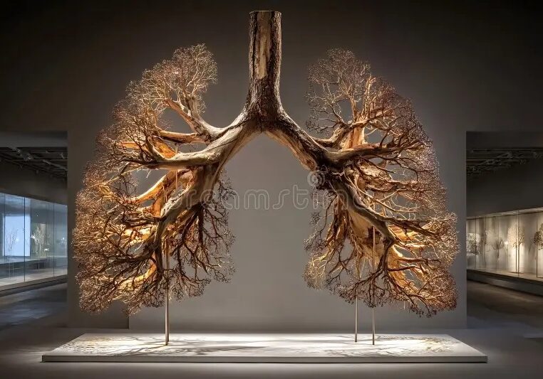 wooden-sculpture-resembling-lungs-modern-art-museum-intricate-human-displayed-pedestal-contemporary-highlighting-389001960